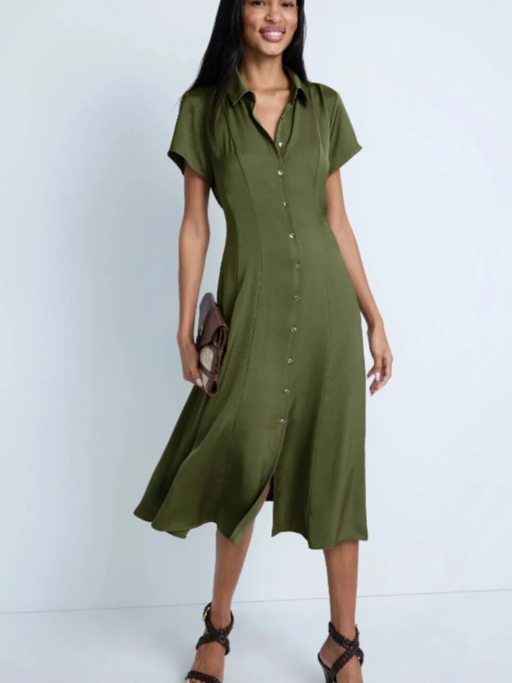RTR-144 Luxely Pleated Shirt Dress